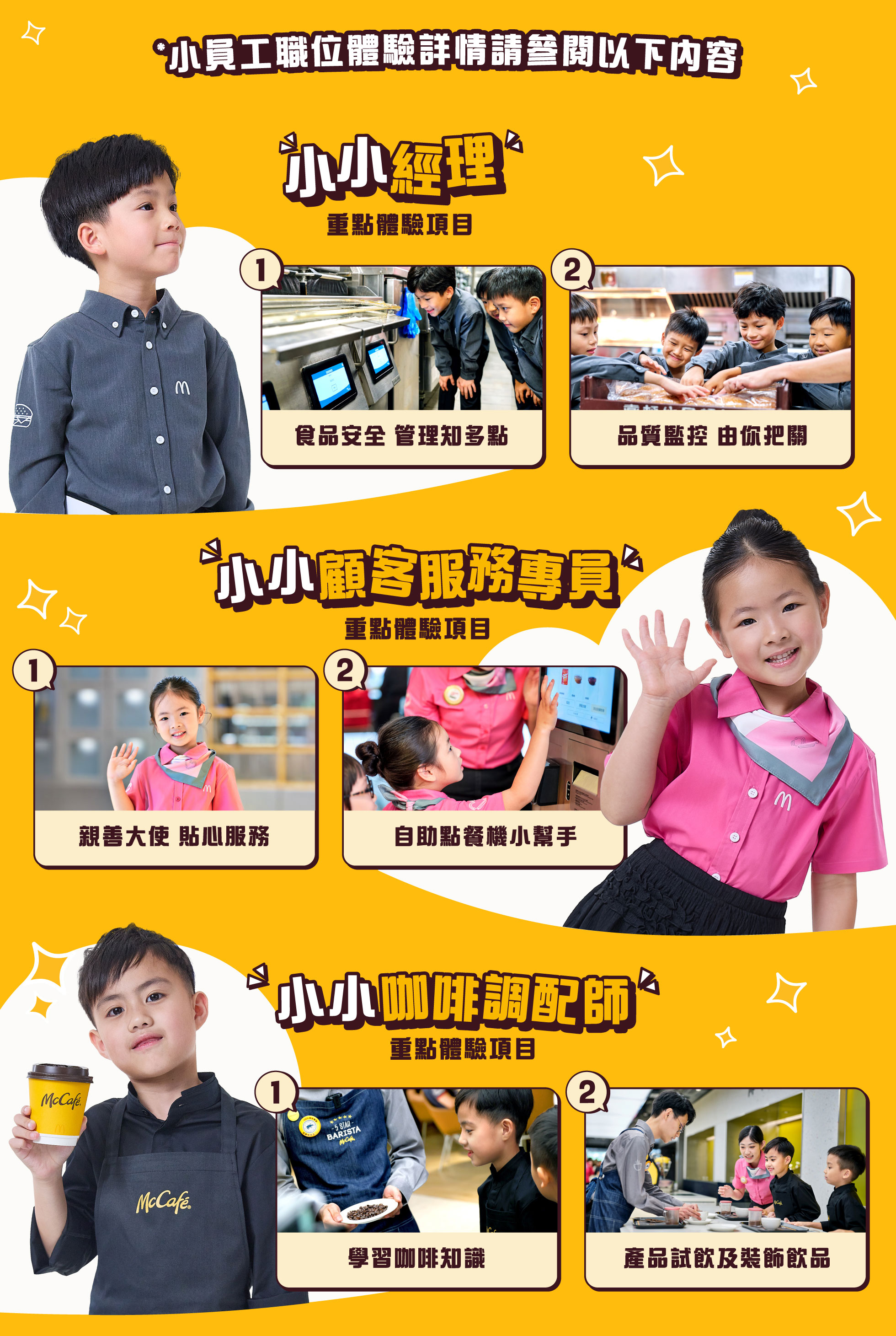 麥當勞小員工學習體驗日