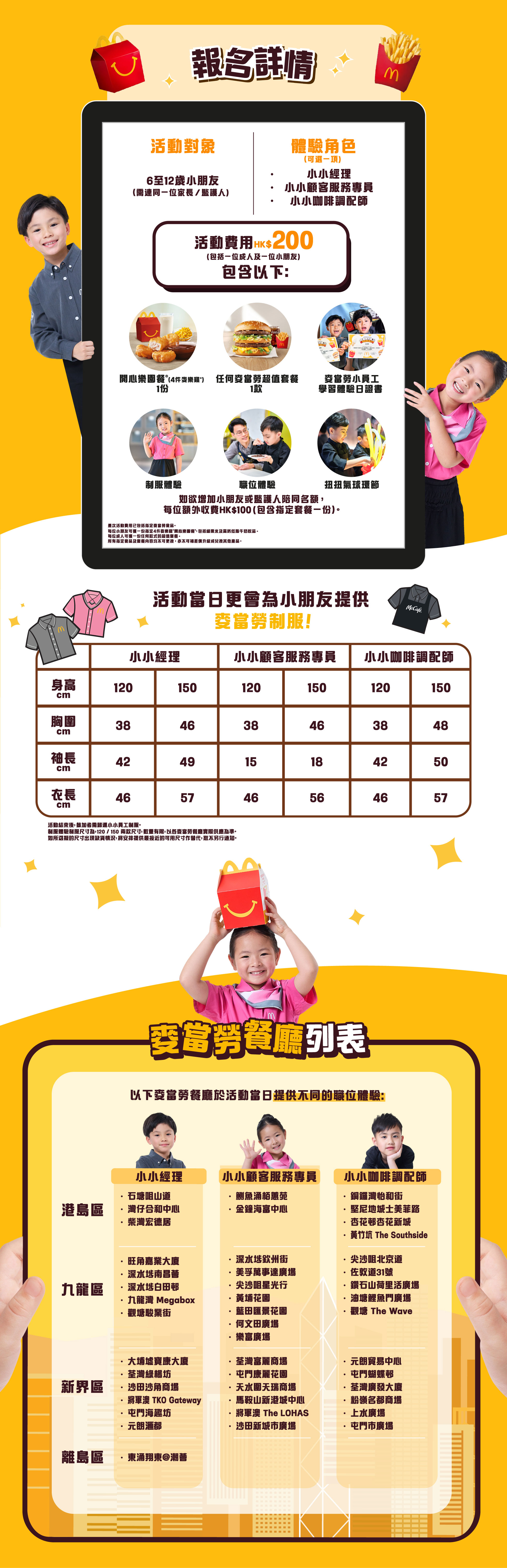 麥當勞小員工學習體驗日